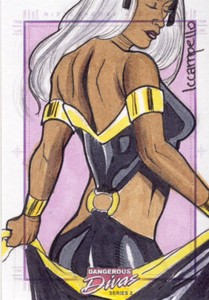 2014 Marvel Dangerous Divas Series 2 Sketch Card Iccampello Storm