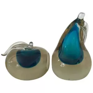 Par de sujetalibros de vidrio artístico de Murano - Imagen 1 de 12