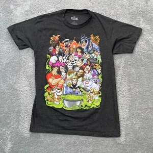 Camicia Disney Donna Media Nera Cattivi Collage Gaston Grafica Land World - Foto 1 di 6