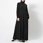 Women Muslim Jilbab Islamic Abaya Full Length Casual Solid Long Maxi Shirt Dress