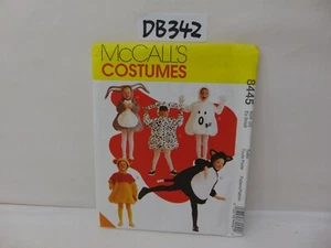 MCCALL'S SEWING PATTERN UNCUT COSTUMES 8445 SZ 2 XS GHOST RABBIT BEAR LEAOPARD - Picture 1 of 3