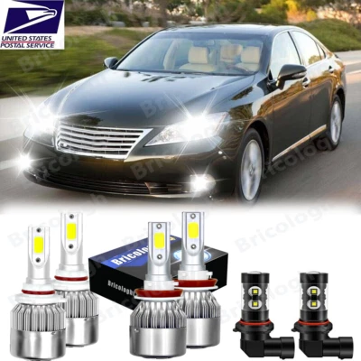 For Lexus ES350 2011-2012 LED Headlight High/Low + Fog Light Bulbs Combo Kit - Image 1 of 4