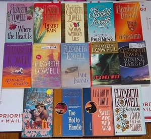 LOT Elizabeth Lowell UNTAMED FORGET ME NOT REMEMBER SUMMER JADE ISLAND DARK FIRE - Picture 1 of 2