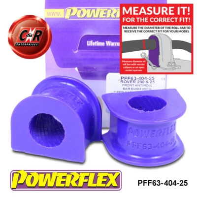 Powerflex Road Barra Estabilizadora Delantera Montajes 25mm Para MG ZR 2001-2005 - Imagen 1 de 4
