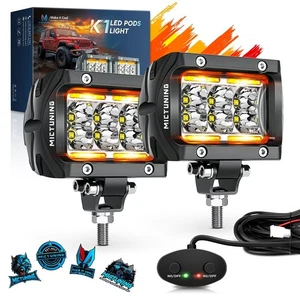 MICTUNING K1 4"inch LED Work Light Bar Spot Pods Fog Lamp Offroad Driving Truck - Picture 1 of 16