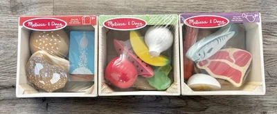 Juego de grupo de alimentos de madera Melissa & Doug, grano, frutas/verduras y proteínas Foto 1 de 4