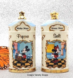 Lenox Disney Mickey & Minnie Mouse Salt & Pepper Shakers, 1997 Porcelain - Picture 1 of 22