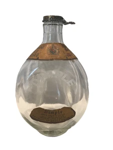 BOTELLA DE WHISKY ESCOCESA VINTAGE JOHN HAIG CON HOYUELO CON ETIQUETAS Y TAPA METÁLICA VACÍA - Imagen 1 de 6
