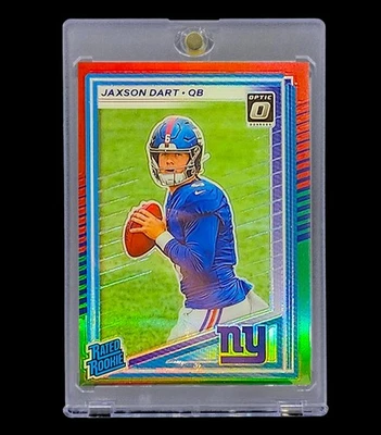 JAXSON DART CHRISTMAS ROOKIE OPTIC RED GREEN HOLO Non Auto Gift Panini - GIANTS - Image 1 of 4