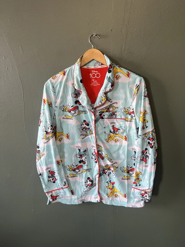 Disney 100 Mickey Mouse & Friends 2 Piece Pajama Set  Medium Christmas - Image 1 of 4