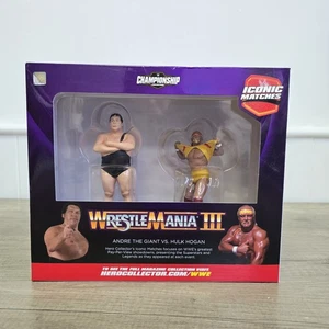 WWE Hulk Hogan V Andre The Giant Wrestling Figures Wrestlemania 3 Eaglemoss icon - Picture 1 of 3