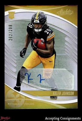 2025 Absolute Signatures Spectrum #148 Kaleb Johnson RC Rookie AUTO 262/299 - Image 1 of 2