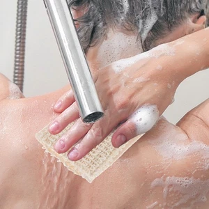 3 Pezzi Asciugamano da Bagno in Lino di Cotone Asciugamano Viso per Lavaggio Panno Pulizia - Foto 1 di 12