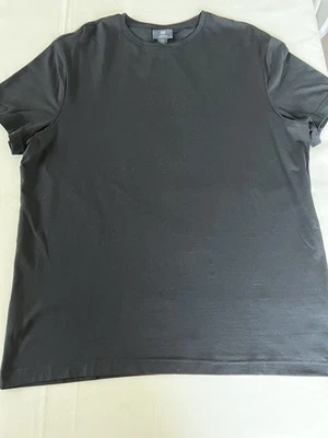 Camiseta de manga corta para hombre H&M calce ajustado XL negra cuello redondo mezcla de algodón Foto 1 de 4