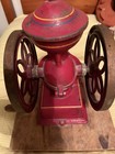 Puritan 40 Manual Cast Iron Grain Mill Hand Crank Red w/ Wood Base & Drawer