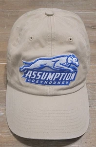 Assumption University Greyhounds  Adjustable Hat Cap 47 Brand Clean Up Tan Brown - Picture 1 of 6