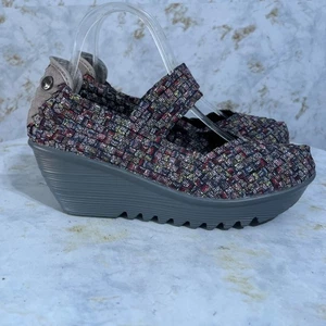 Zapatos Bernie Mev 40 para mujer talla 9 grises coloridos cómodos cuña plataforma Mary Janes - Imagen 1 de 12