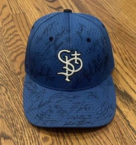 St Paul Saints Vintage Y2K Victory LA Game Issue Team Signed Fitted Baseball Hat - Picture 1 of 17
