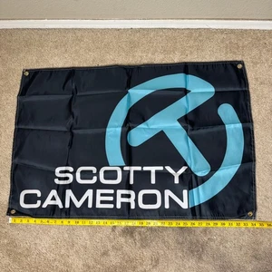 Scotty Cameron Circle T Golf Banner Polyester 34x23 Blue Black Man Cave Flag - Picture 1 of 3