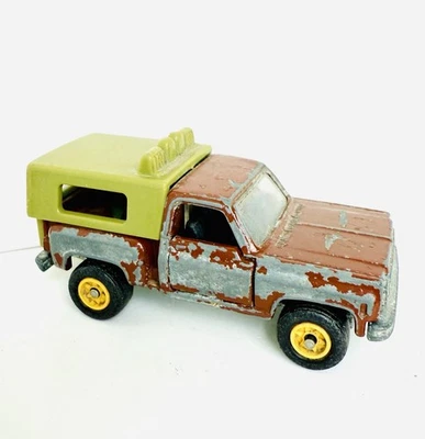 1978 TOMY TOMICA POCKET CARS CHEVROLET PICK UP TRUCK OPENING DOORS BROWN - Image 1 of 4