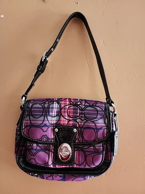 Cartera Coach Tartán Amapola Pequeño Penny A Cuadros Solapa Cierre Giratorio Multicolor 15477 En muy buen estado Foto 1 de 4