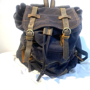 Zaino Augur Strauss Jans tela con coulisse in pelle borsa da trekking boho - Foto 1 di 14