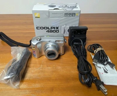 Nikon Coolpix 4800 ED 8.3x Zoom Digital Camera W/ Battery Charger Box Tested - Image 1 of 4