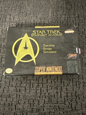 Star Trek Starfleet Academy Starship Bridge Simulator Super Nintendo SNES w/ Box - Image 1 of 4