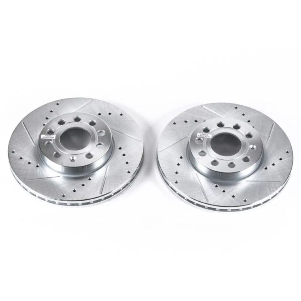 Front Evolution Drilled & Slotted Rotors - Pair for 10-13 Audi A3 EBR830XPR - Изображение 1 из 3