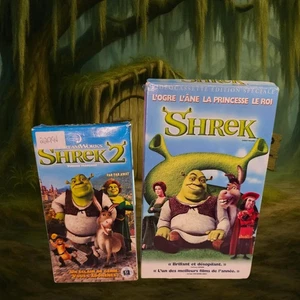 Shrek VHS French Edition Special + Shrek 2 DreamWorks Rare Collectible Lot Of 2 - Picture 1 of 10