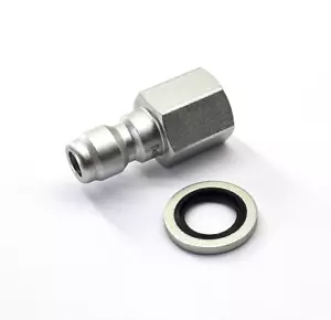 Pressure Jet Washer Quick Release Mini 11.6mm x 1/4 BSP Coupling + Bonded Washer - Picture 1 of 2