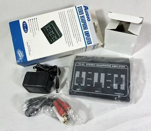VTG 2 Channel Stereo Audio Mixer Headphone Amp RCA PC Gaming DJ Party Video Game - Picture 1 of 10