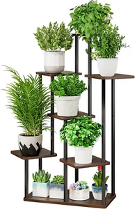 Plant Stand 7 Tier Indoor Metal Flower Shelf for Multiple Plants Corner Tall Flo - Picture 1 of 6