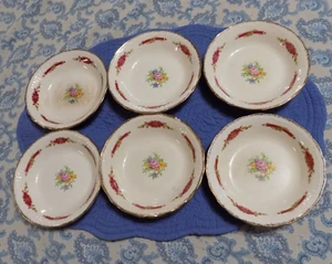 Staffordshire Swinnertons Luxor Vellum Bowls England 5.5 Inch Lot of 6 Damaged - Picture 1 of 12