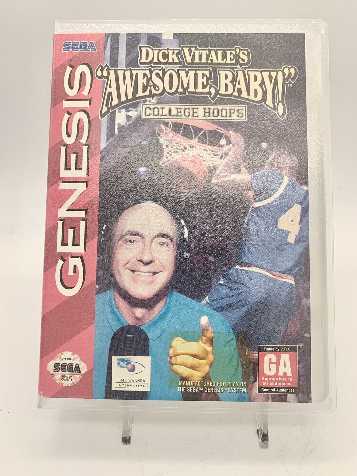 Dick Vitale's "Awesome, Baby!" College Hoops No Manual Sega Genesis Authentic
