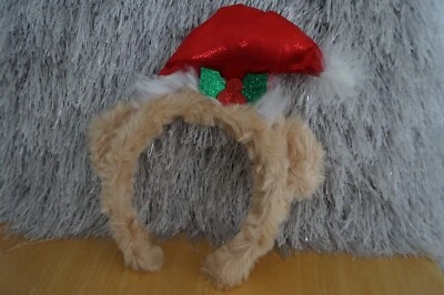 Diadema NAVIDAD Construye un Oso TAMAÑO NIÑO Oso de Peluche ROJO Blanco SANTA Sombrero Acebo Foto 1 de 4