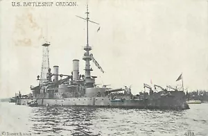 c1910 US Battleship Oregon Military Levinson Postcard 25-3055 - Picture 1 of 2