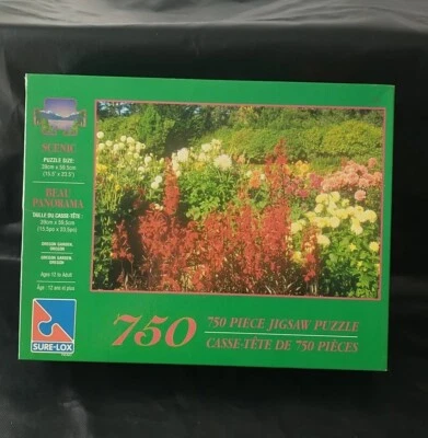 Vintage Jigsaw Puzzle Scenic 750 Pieces Sure-Lox 15.5"X 23.5" Open Box - Image 1 of 4