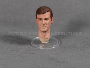 James Bond Head Sculpt Custom Roger Moore 007 1/6 Hot Toys Scale - Picture 1 of 7