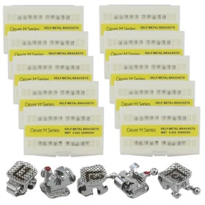 10 Dental Orthodontic Self Ligating Brackets Metal Interactive MBT 022 Empower - Picture 1 of 16