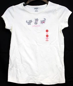 2008 Gymboree Classroom Kitty White Shirt Grey Cats Princess Tee BTS Playful Fun - Picture 1 of 5