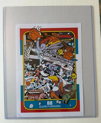 ERMSY Looney Tunes BUGGS BUNNY Basketball 1986 Fleer Michael Jordan HOMAGE Print - Image 1 of 4