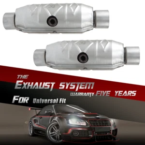 Universal Fit 2.5" Inlet/Outlet Catalytic Converter & Heat Shield 5 Years - Picture 1 of 10