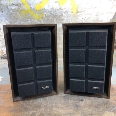 Bose/Sonic Art SA-20 Speakers Pair Vintage Wood Grain - WORKING! - Image 1 of 4