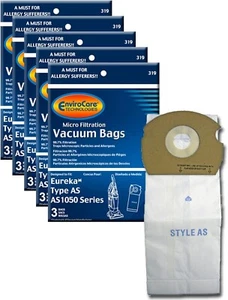 Envirocare Vacuum Cleaner Dust Bags fit Eureka Type AS 15 pack - Picture 1 of 5