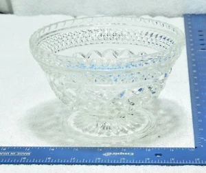 Vintage Anchor Hocking Wexford Leaded Crystal Glass Candy Dish Bowl - Picture 1 of 12