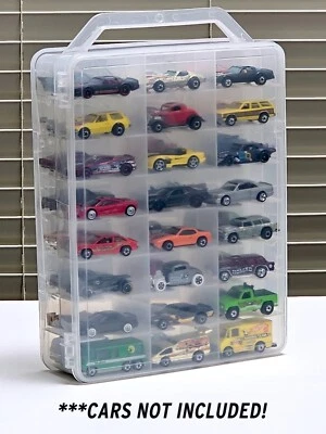 Clear Storage Case for 46  1/64 Hot Wheels/Diecast-Dual Sided w/handle "Jammer" - Image 1 of 4