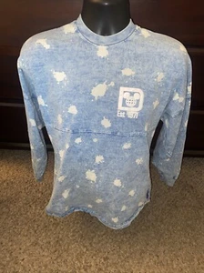Walt Disney World Spirit Jersey Womens XS Denim Shirt Bleach Top - Picture 1 of 8