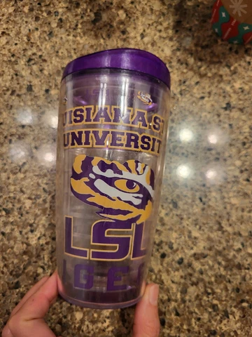 LSU Tigers NCAA Officially Licensed 16oz Tumbler w/Lid Cover