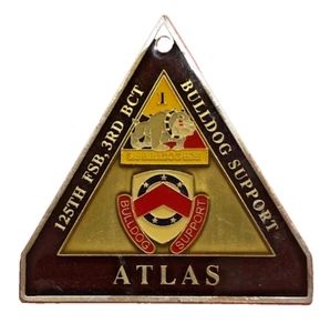 Challenge Coin 125th Fwd Spt Bn 3rd Brigade Combat Team 2" BULLDOG ATLAS #1081 - Picture 1 of 2